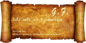 Gömöri Fiametta névjegykártya